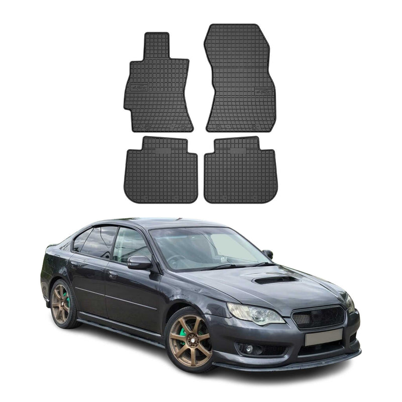 OMAC Gummi Fußmatten für Subaru Legacy 2003-2009 Automatten Gummi TPE Schwarz 4x