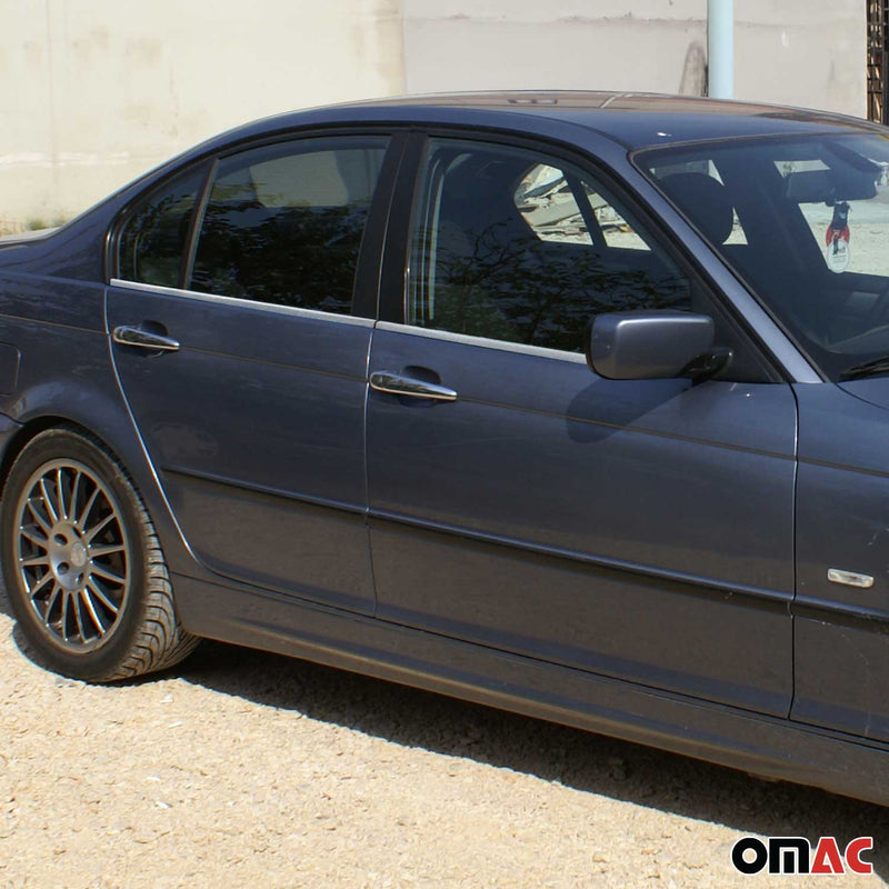 Fensterleisten Zierleisten für BMW 3er E46 1998-2007 Edelstahl Chrom 4tlg