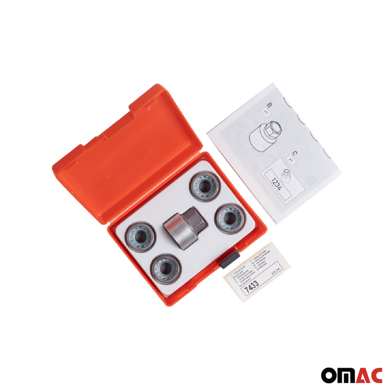 Radschloss Satz für BYD ATTO 3/ DOLPHIN 2022-2025 Felgenschloss Silber M12X1.5