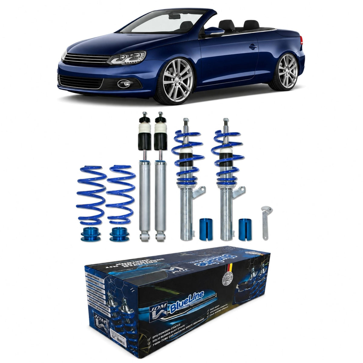 JOM BlueLine Gewindefahrwerk für VW Eos 1.9TDi / DSG 2.0TDi / DSG 3.2