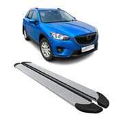 Seitenschweller Trittbretter Schweller für Mazda CX-5 2012-2017 Aluminium Silber
