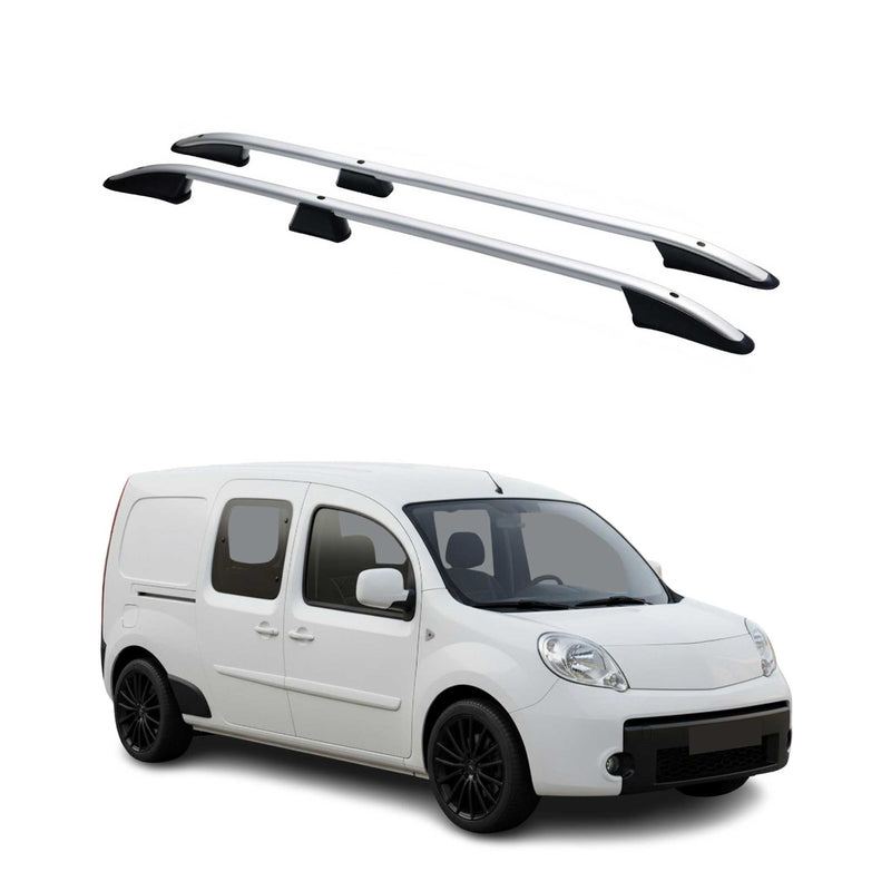 Dachreling Dachgepäckträger für Renault Kangoo 2008-2024 L2 Langer Alu Grau