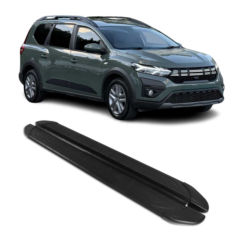 Trittbretter Seitenschweller für Dacia Jogger 2022-2025 Aluminium Schwarz 2tlg