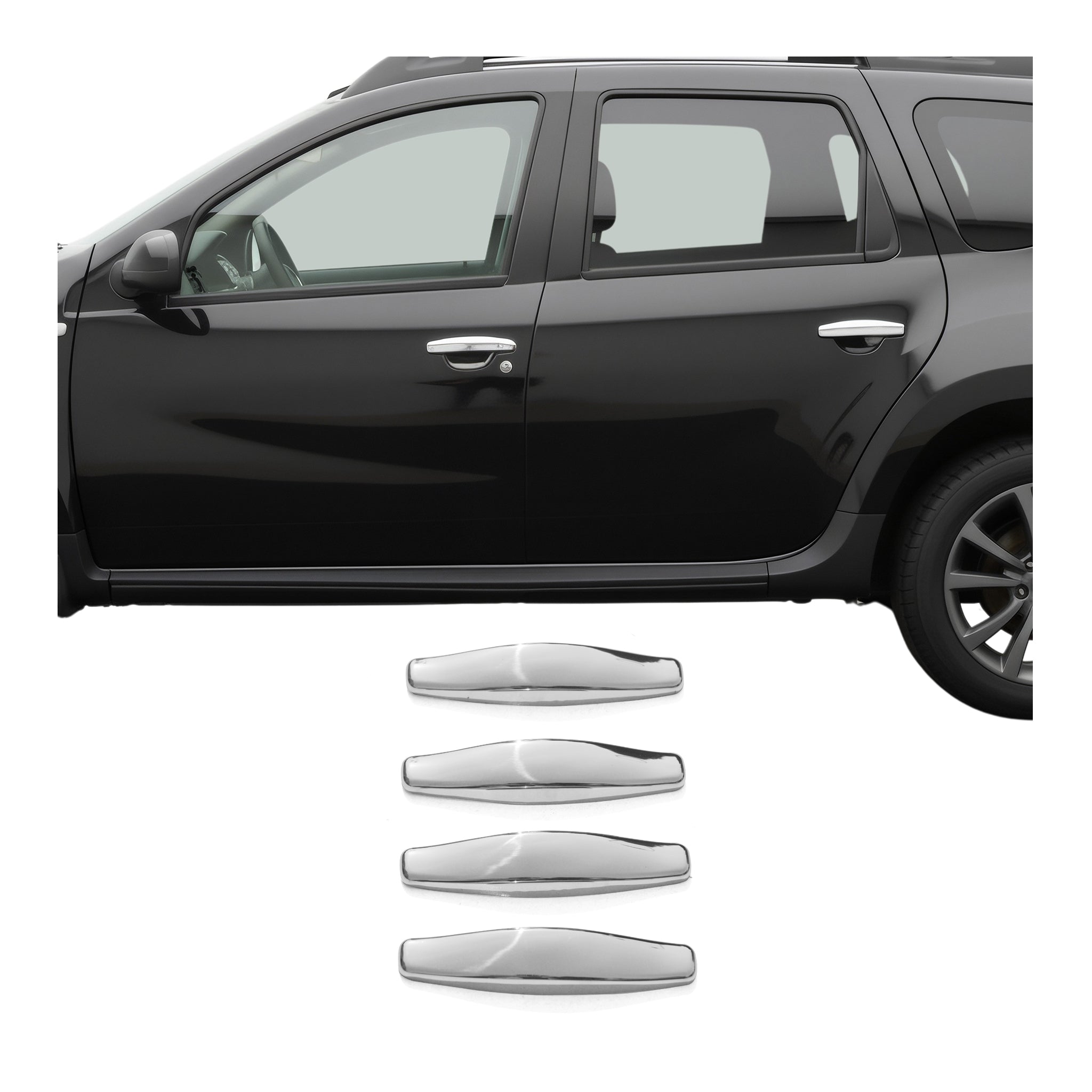 Chrom Türgriff Blende für Dacia Sandero 2008-2012 4-Tür Edelstahl 4tlg