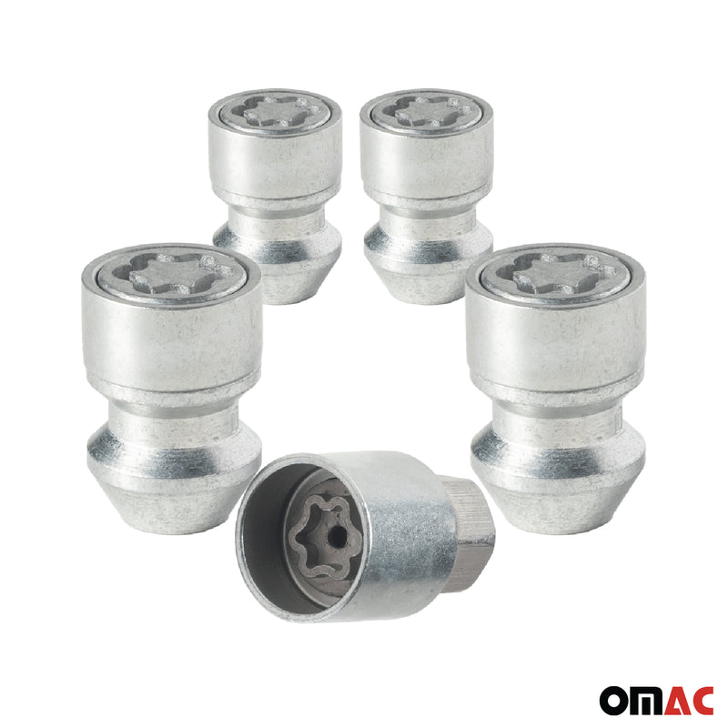 Radschloss Radschrauben Satz für Hyundai Sonica ab 2006 Silber 4x M12X1.5