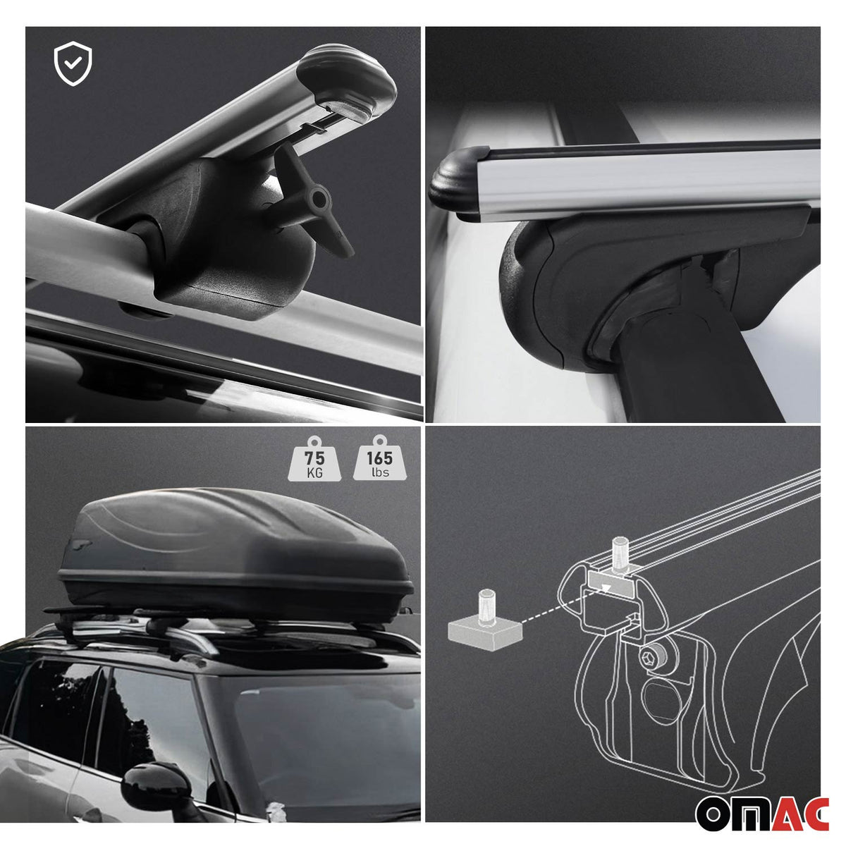 Carbonlook Dachbox 320L + Alu Dachträger Seat Ateca 2016-2026 Silber