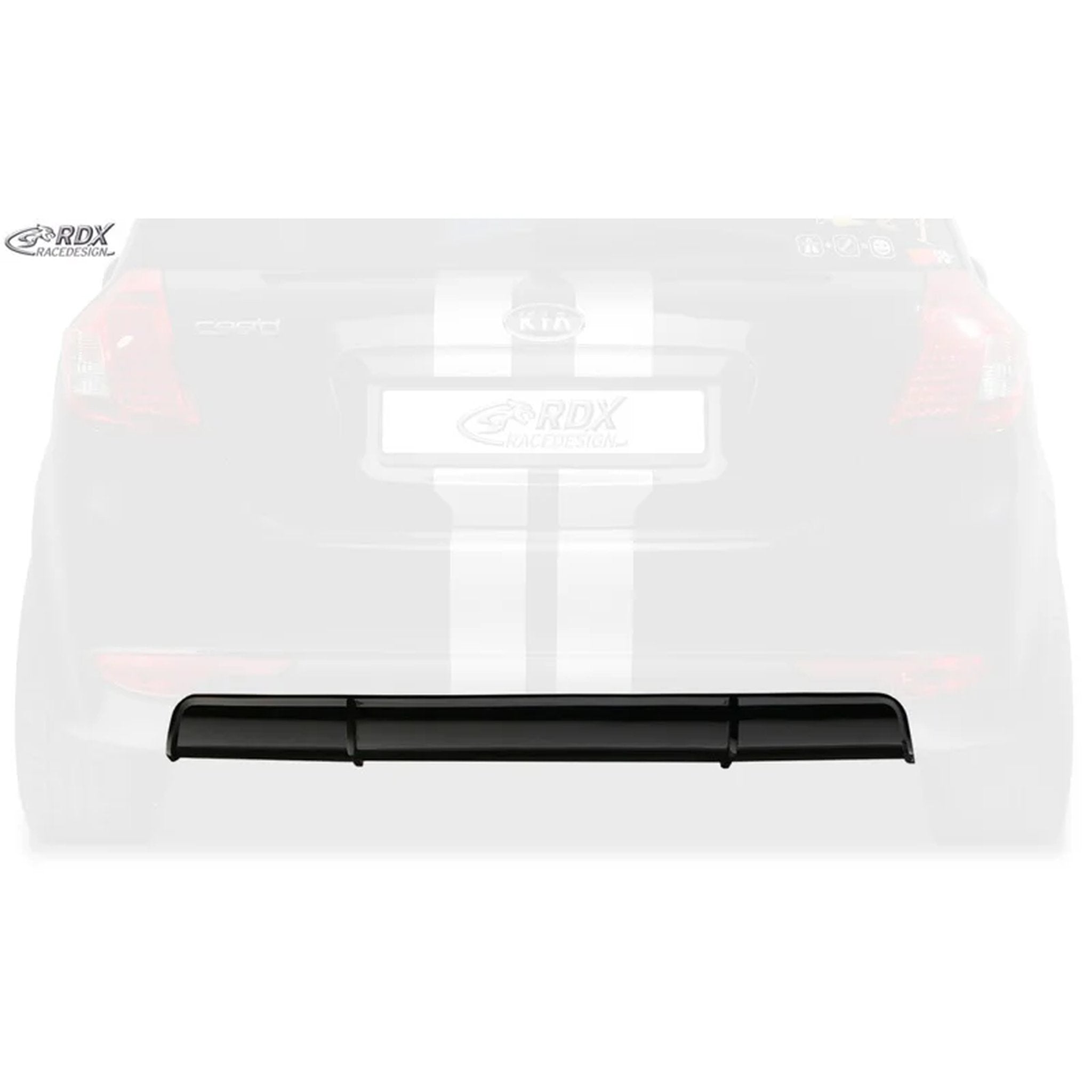 RDX Heckschürzenansatz Diffuser für Kia Ceed ED HB 2007-2012 ABS Schwarz TÜV