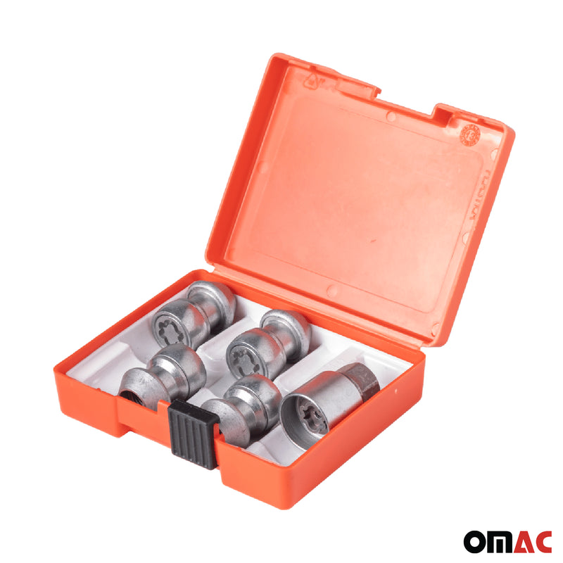 Radschloss Satz für Ford Tourneo Custom/ Transit Custom ab 2023 Silber M14X1.5