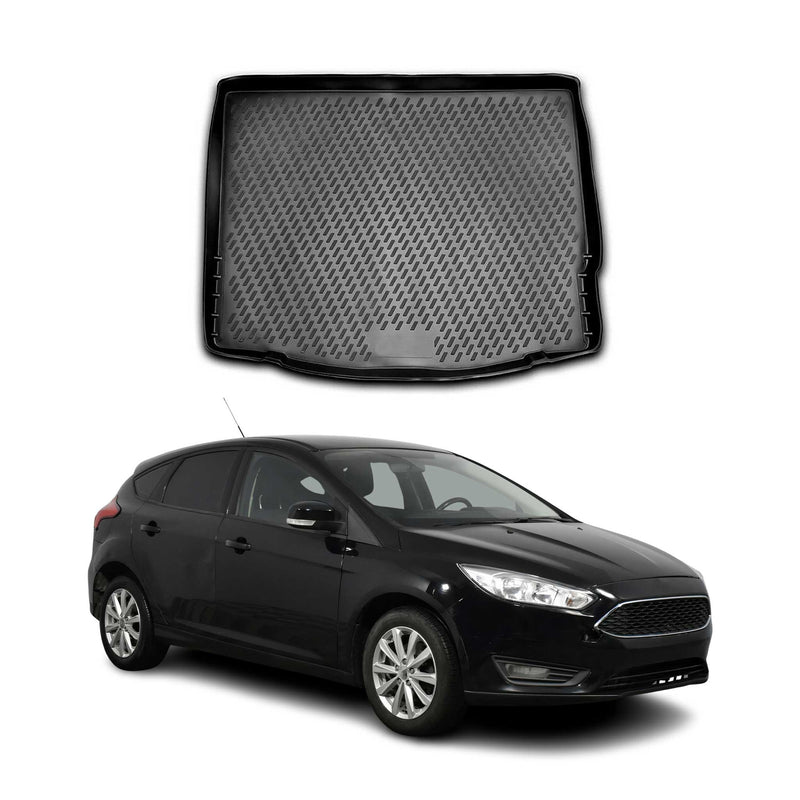 Kofferraummatte Kofferraumwanne für Ford Focus mk3 2011-2018 Fünftürer Gummi TPE