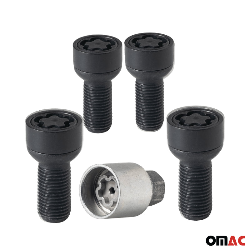 Radschloss Satz für Mercedes Klasse CL 1996-2013 Felgenschloss Schwarz M14X1.5