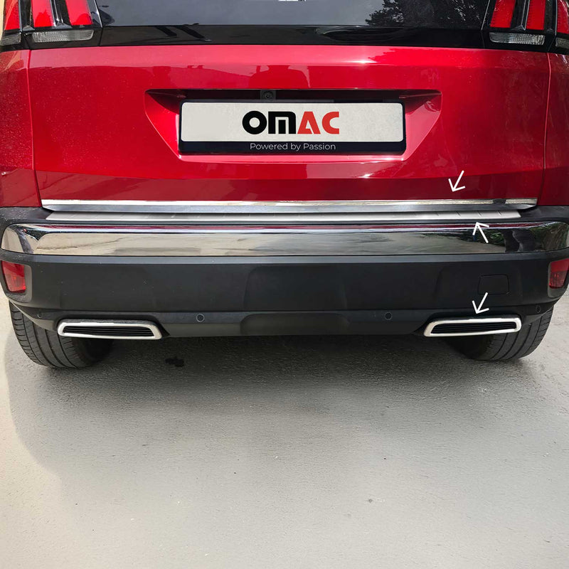 Ladekantenschutz Kofferraum&Auspuffrahmen Leiste für Peugeot 3008 2016-2024 Satz