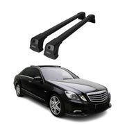 Dachträger Gepäkträger für Mercedes E Klasse W212 Limo 2010-2016 Schwarz Alu 2x