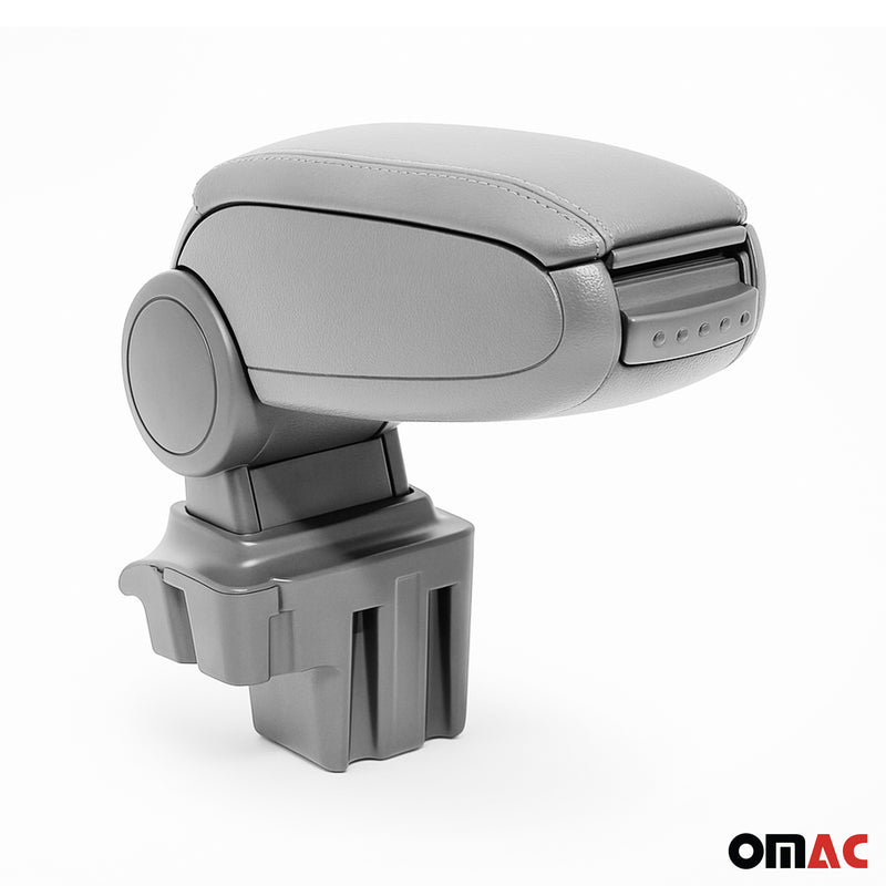 Mittelarmlehne Armlehne Mittelkonsole für Ford Focus 2011-2015 PU-Leder ABS Grau