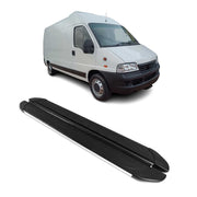 Trittbretter Seitenschweller für Fiat Ducato 2006-2026 L2 Aluminium Schwarz Grau