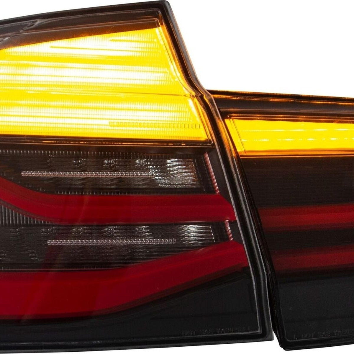 JOM LED Lightbar Rückleuchten für BMW F30 Limousine 2011-2019 dunkel Rot