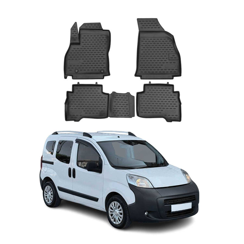 OMAC Gummimatten Fußmatten für Peugeot Bipper 2008-2024 TPE Automatte Schwarz 4x