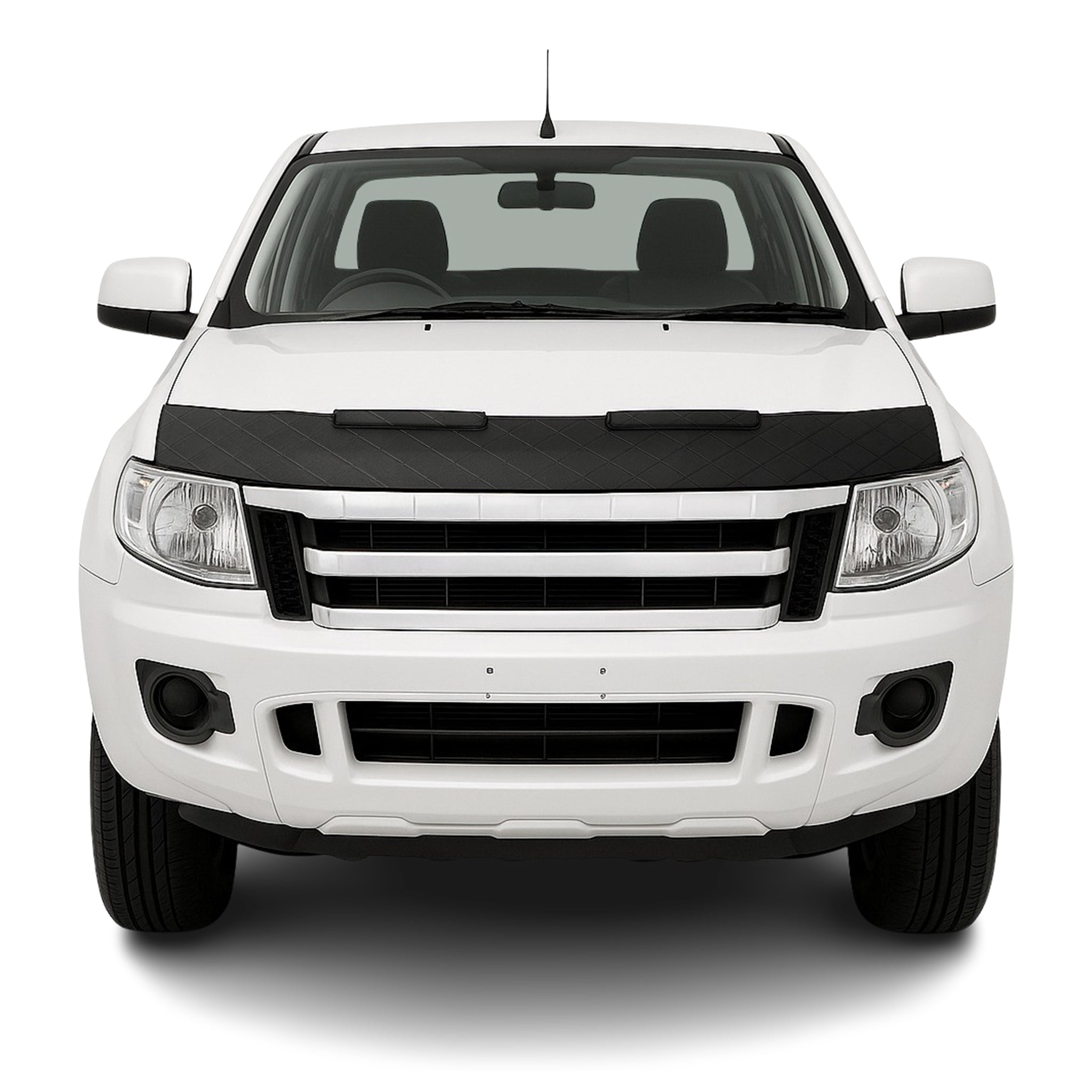 Bonnet Bra Haubenbra Steinschlagschutz für Ford Ranger II 2009-2012 Halb Schwarz