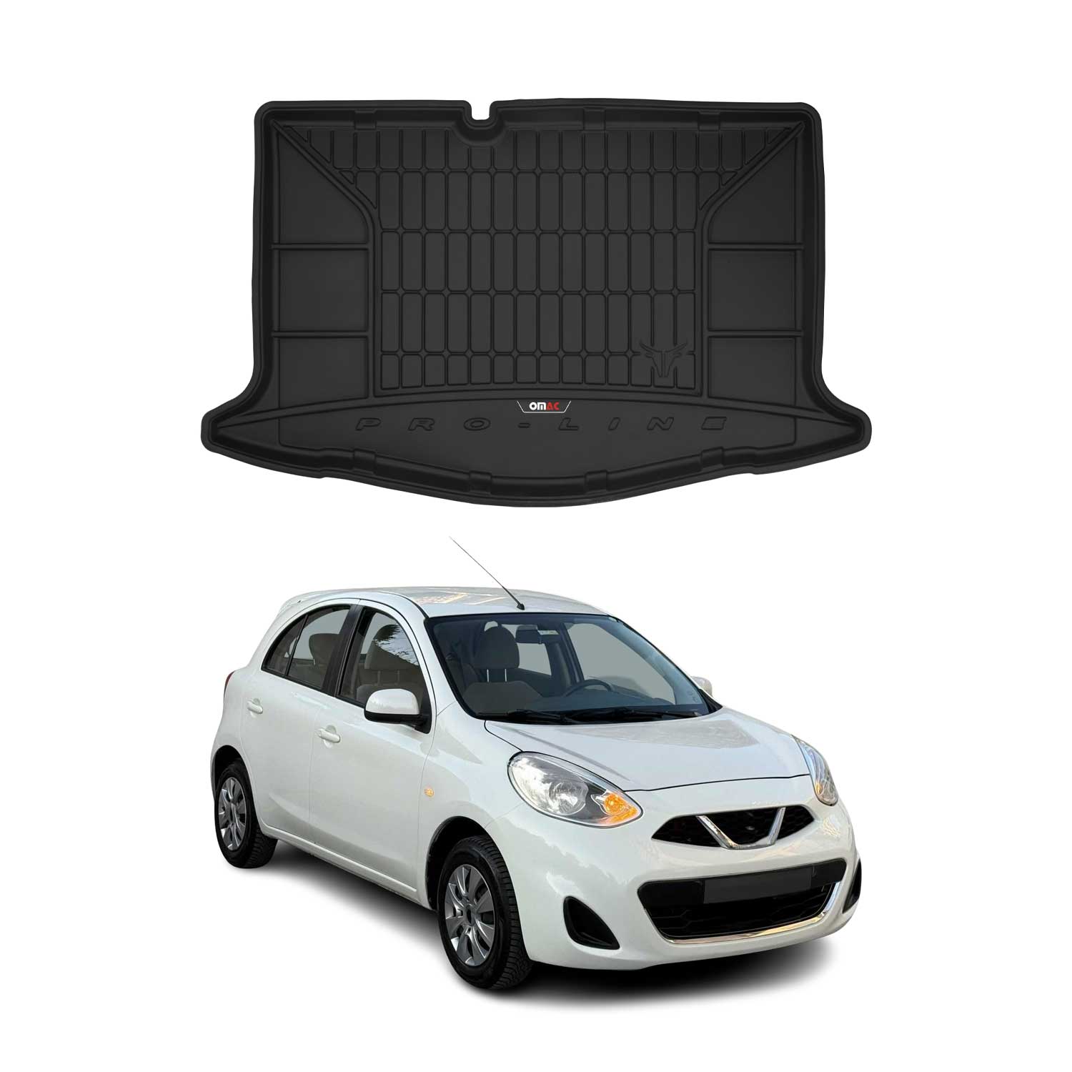 OMAC Gummi Kofferraumwanne für Nissan Micra K14 2017-2023 TPE Laderaumwanne