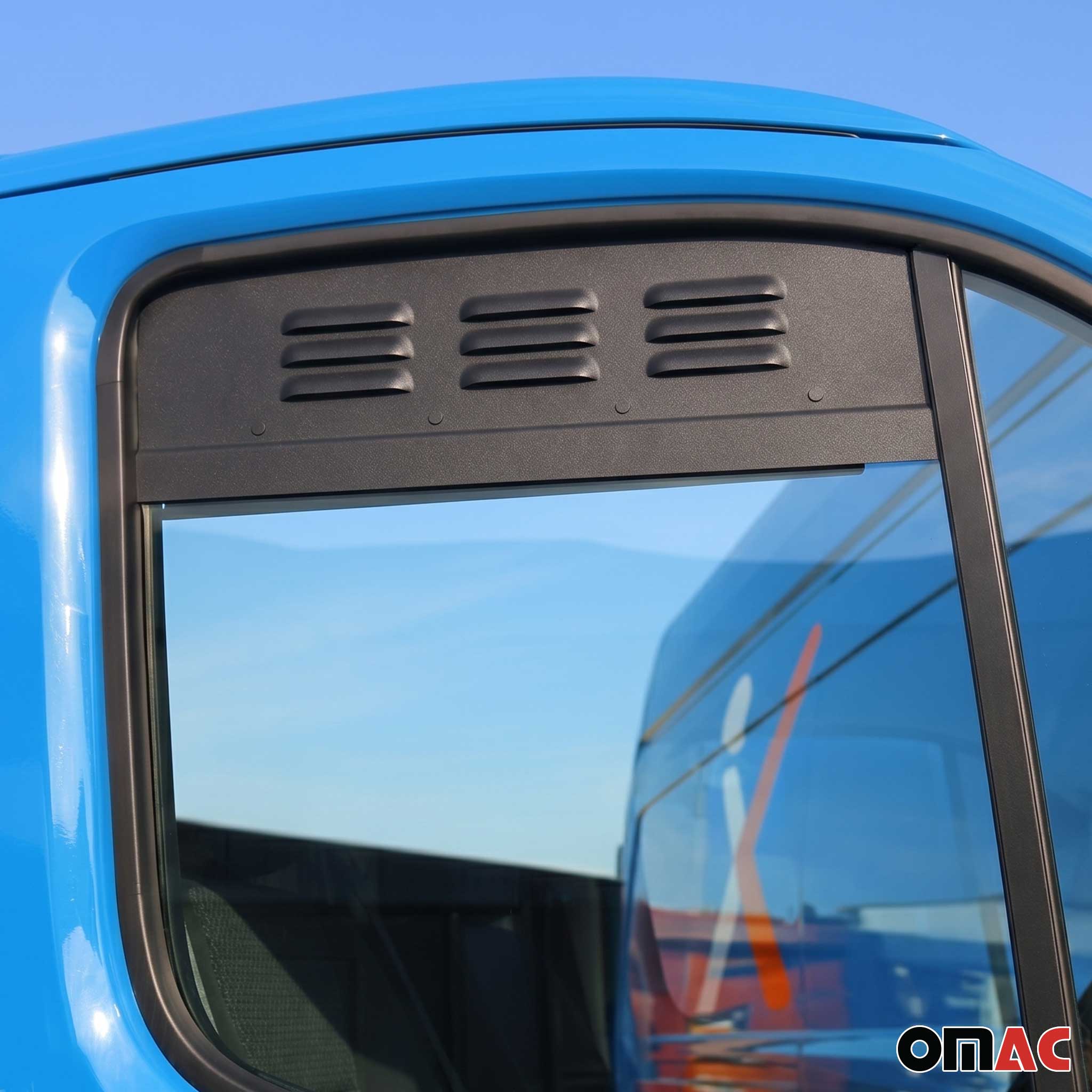 Lüftungsgitter Be & Entlüftung für Fiat Ducato 1993-2006 Aluminium Schwarz 2tlg