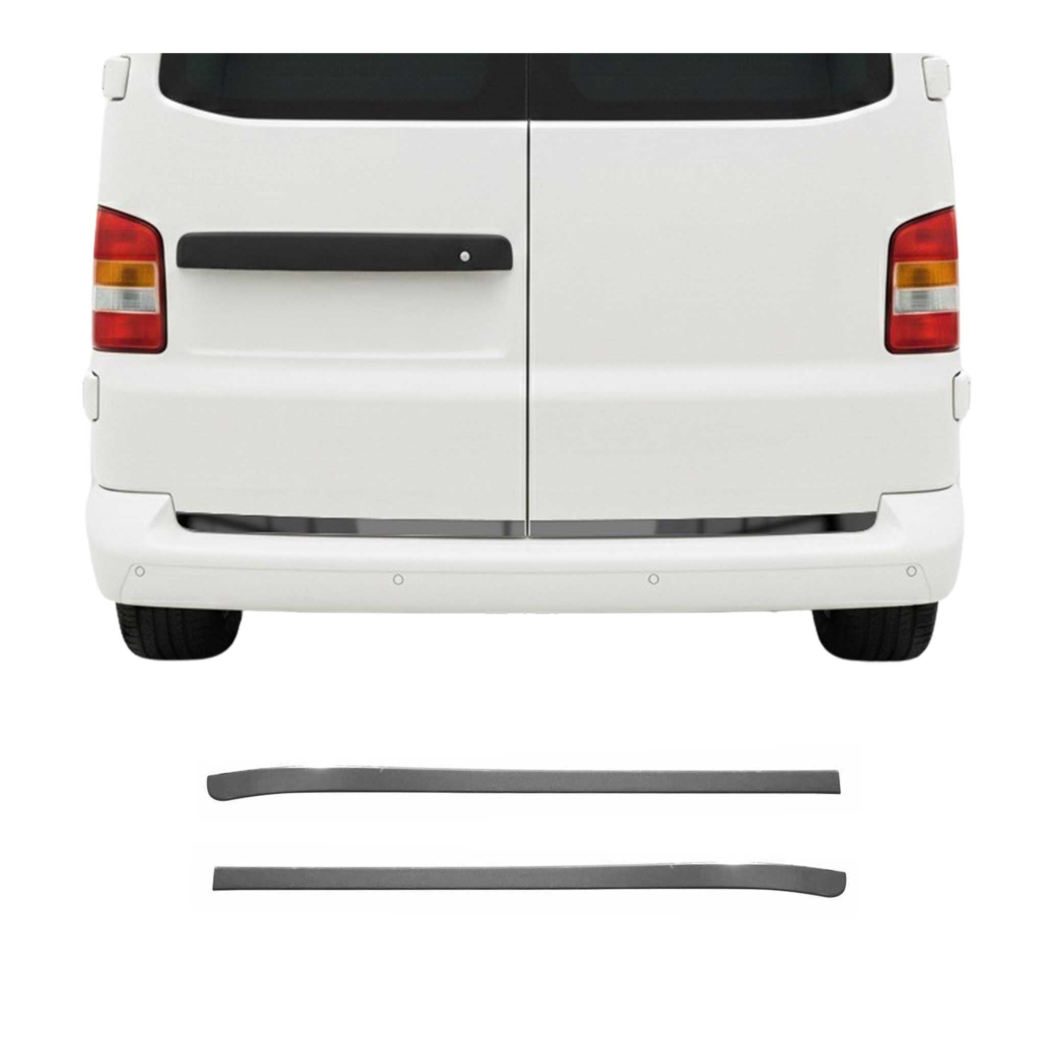 Kofferraumleiste Heckleiste für VW Caravelle T5 2003-2015 Edelstahl Dunkel 2tlg