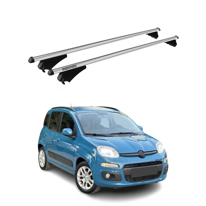Menabo Dachträger Grundtäger für Fiat Panda 319 2012-2020 75kg Alu Silber 2 tlg