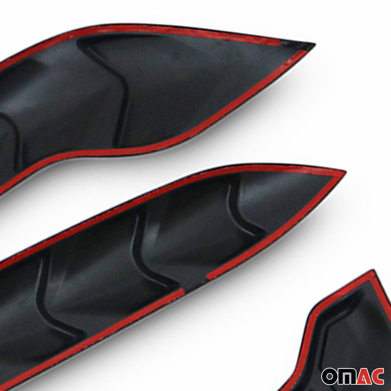 Türschutzleisten Seitenschutz für Toyota Hilux 2015-2025 ABS Schwarz 4tlg