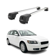 Dachträger Grundträger für Volvo V50 2004-2012 Aluminium 75kg Grau 2tlg