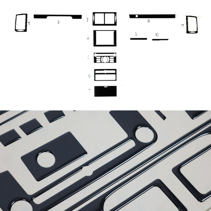 Innenraum Dekor Cockpit für Peugeot 407 2004-2011 Piano Schwarz Optik 11tlg