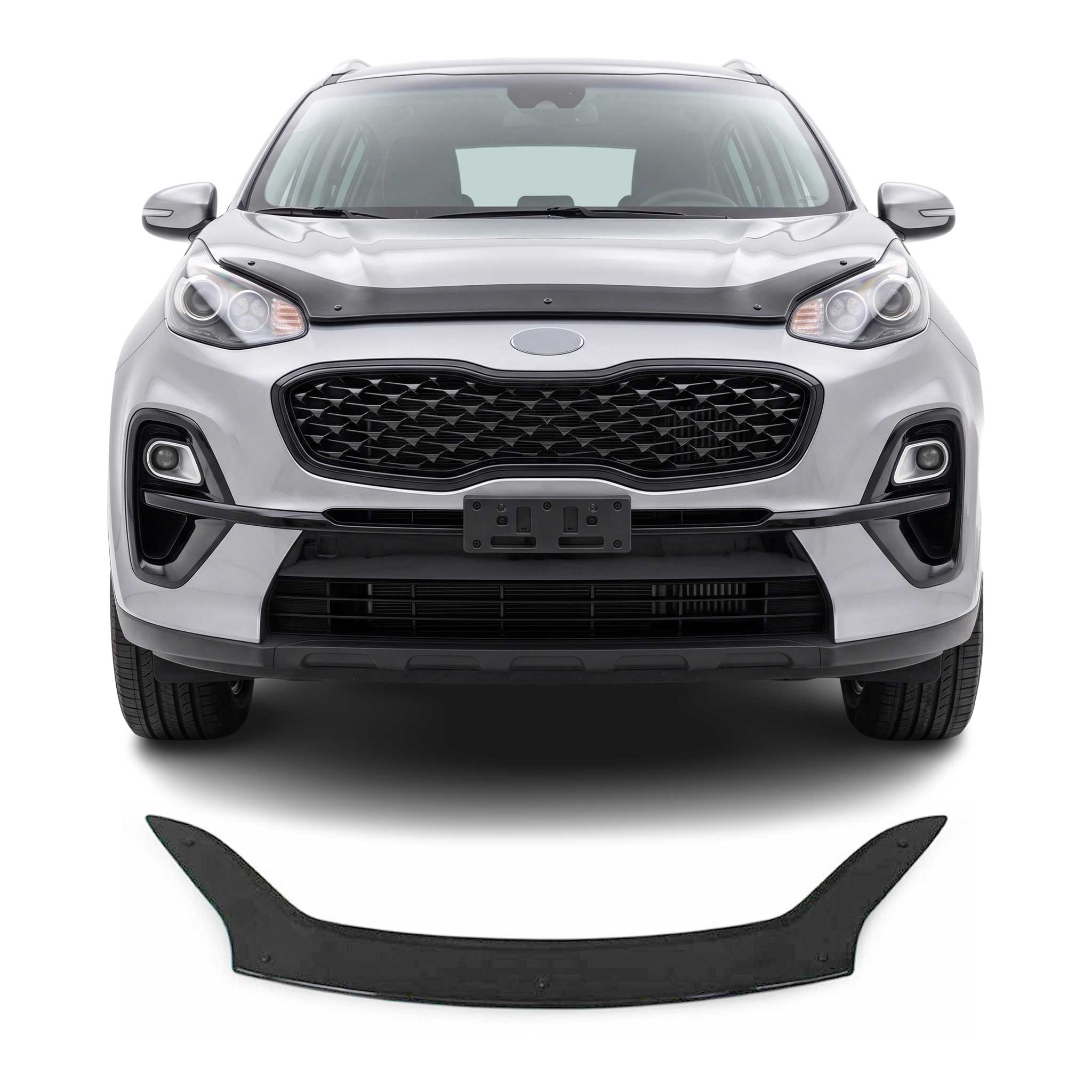 Motorhaube Deflektor Insekten Steinschlagschutz für Kia Sportage 2015-21 Dunkel