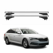 Menabo Dachträger für Skoda Superb 3V Kombi 2015-2024 Aluminium Silber 2 tlg