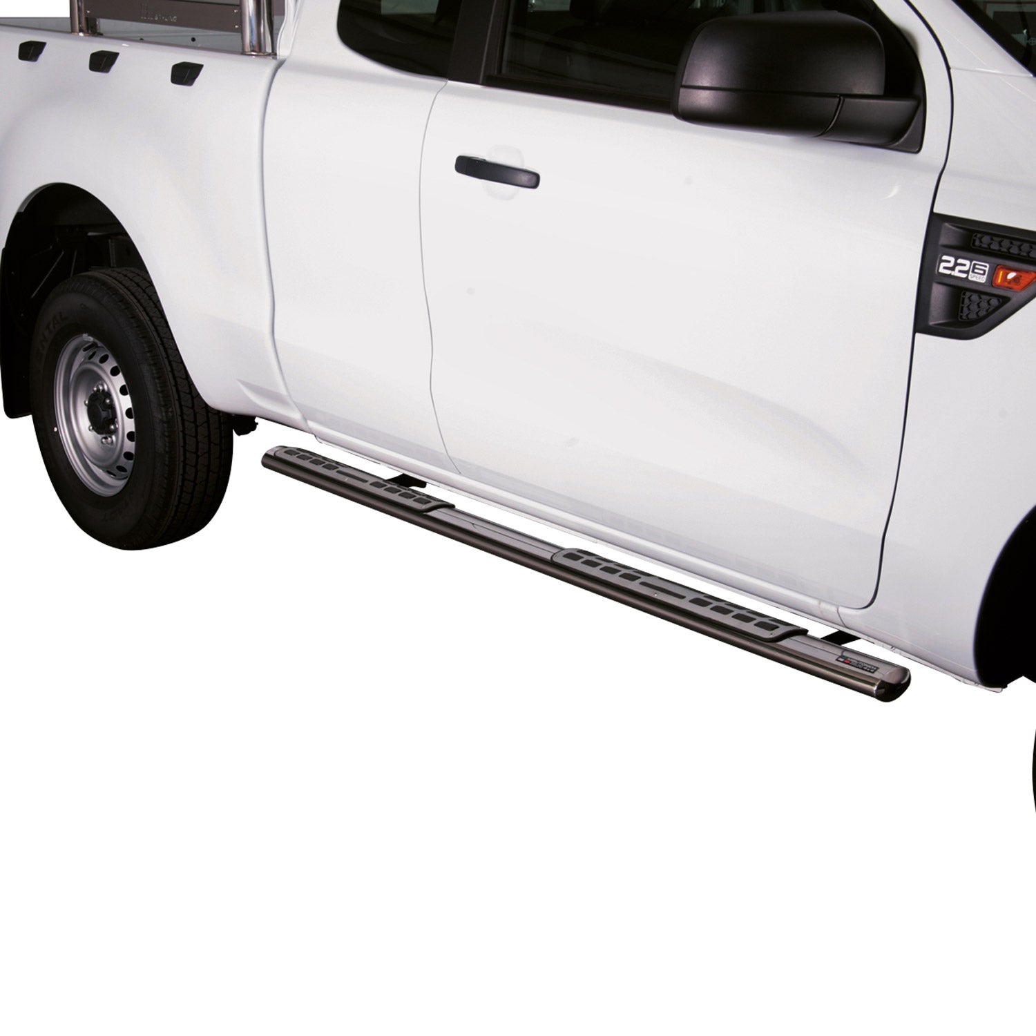 Stahl Seitenschweller Schwellerrohre für Ford Ranger Single Cab 2011-2026 Grau