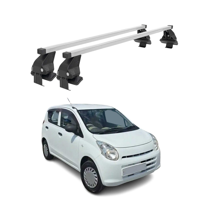 Menabo Dachträger Grundtäger für Suzuki Alto 2009-2014 50kg Stahl Silber 2 tlg