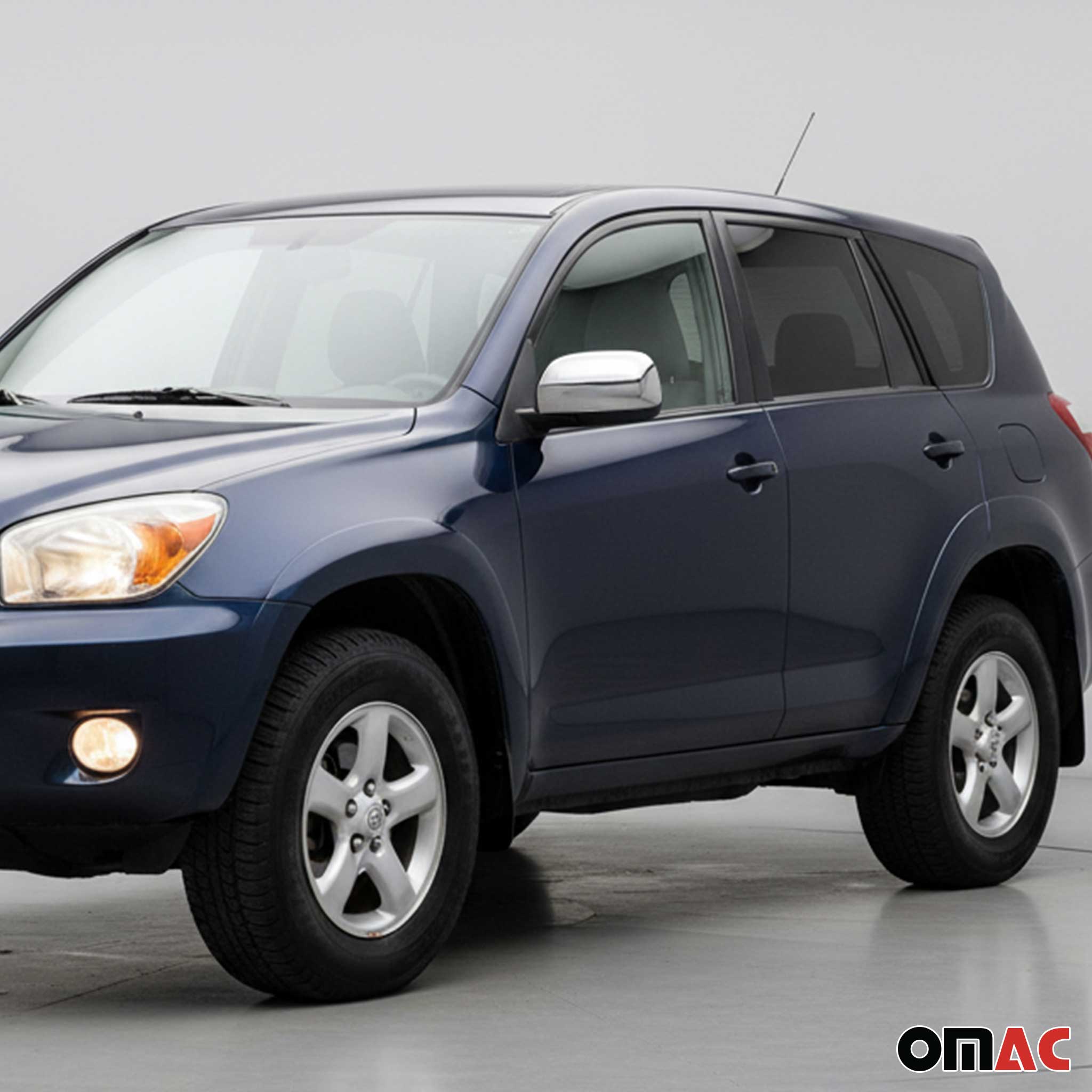 Spiegelkappen Spiegelabdeckung für Toyota RAV4 Edelstahl Silber 2tlg