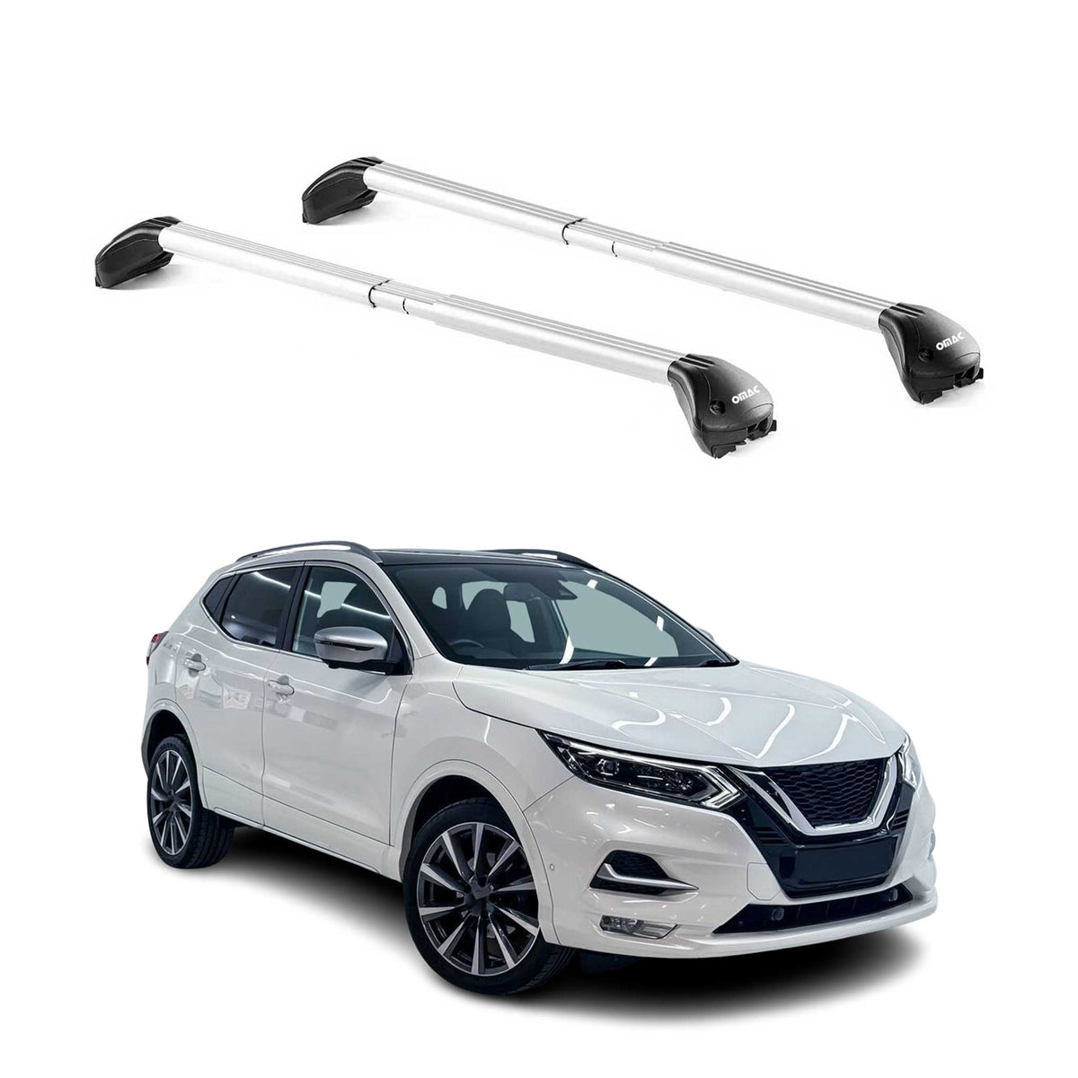 Dachträger Grundtäger für Nissan Qashqai J11 2014-2021 5tür 100kg Alu ABE Silber