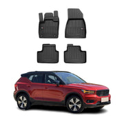 Fußmatten Gummimatten für Volvo XC40 Recharge 2020-2026 Premium Schwarz TPE 4x