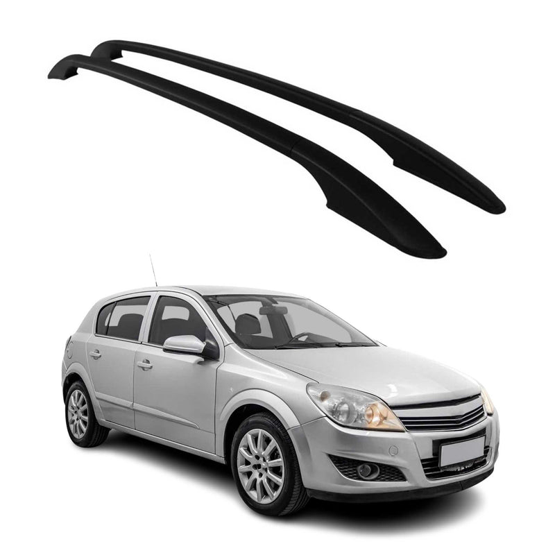 Alu Dachreling Relingträger für Opel Astra H 2004-2010 Schrägheck Schwarz