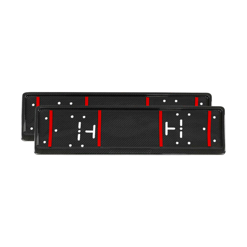 Kennzeichenhalter Nummernschildhalter für VW T-Roc 17-25 Kohlefaser Schwarz 2tlg