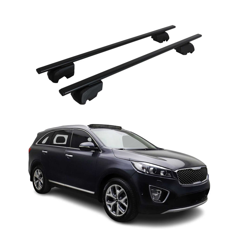 Dachträger Grundtäger für Kia Sorento 2014-2020 75kg Metall Schwarz 2 tlg