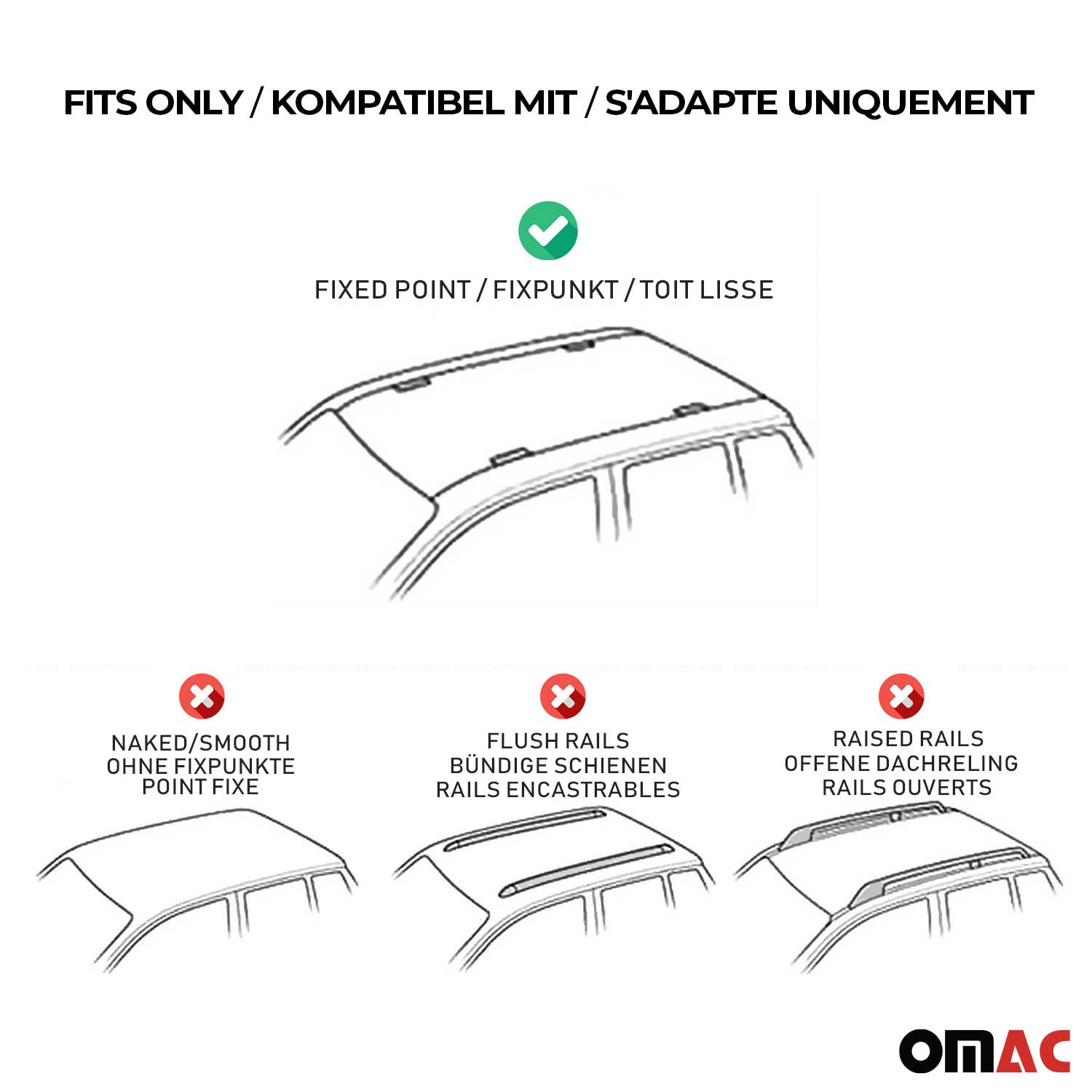 Alu Dachträger für Opel Corsa E 2014-2019 TÜV T-Nut Abschließbar 2tlg Silber