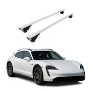 Dachträger für Porsche Taycan Cross Turismo 2021-2026 Stahl Silber 2tlg