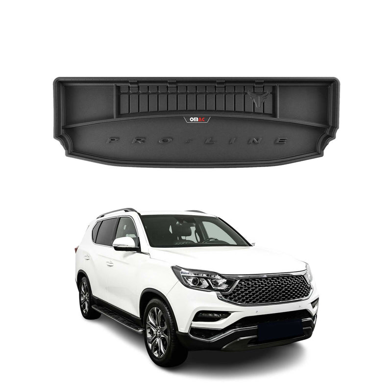 OMAC Gummi Kofferraumwanne für Ssangyong Rexton 2017-2025 Klappbare 3.Reihe