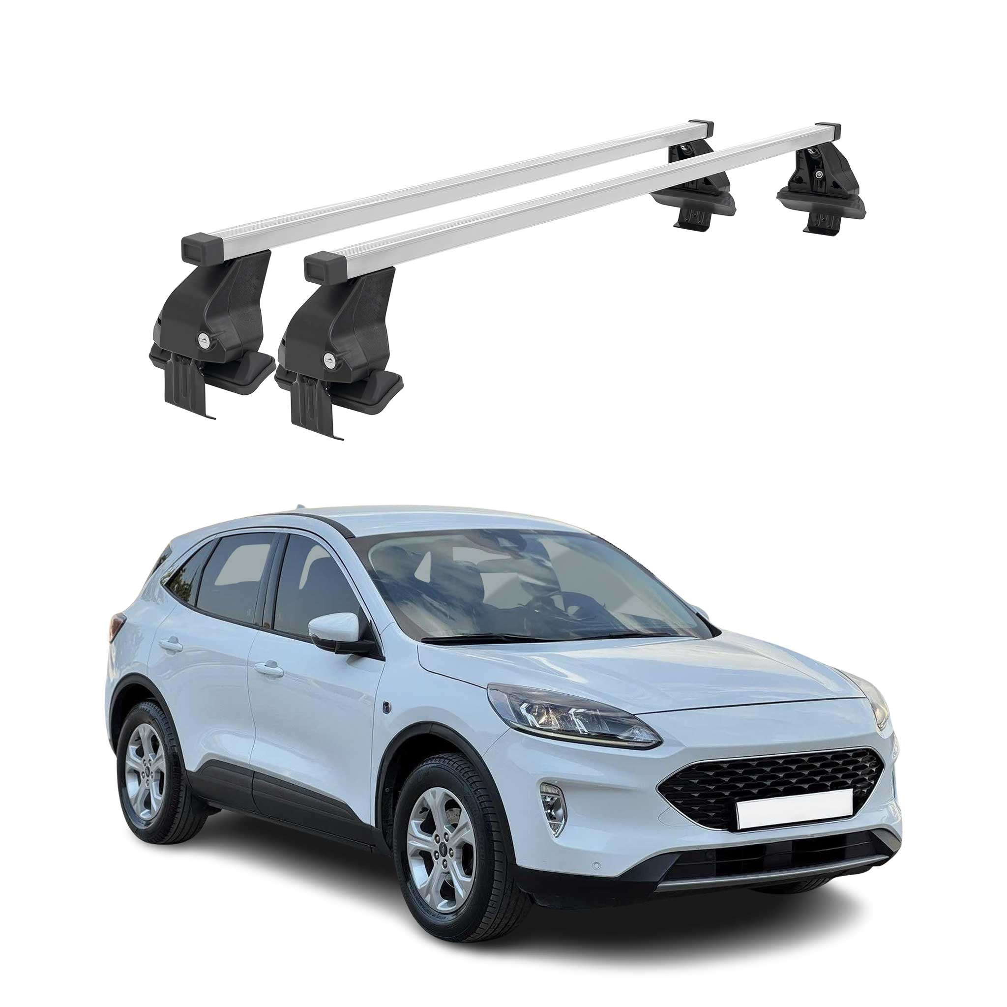 Menabo Dachträger Grundtäger für Ford Kuga III 2019-2026 50kg Stahl Silber 2tlg