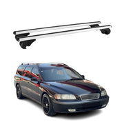 Dachträger Grundtäger für Volvo V70 XC70 2000-2007 75kg Aluminium Silber 2 tlg
