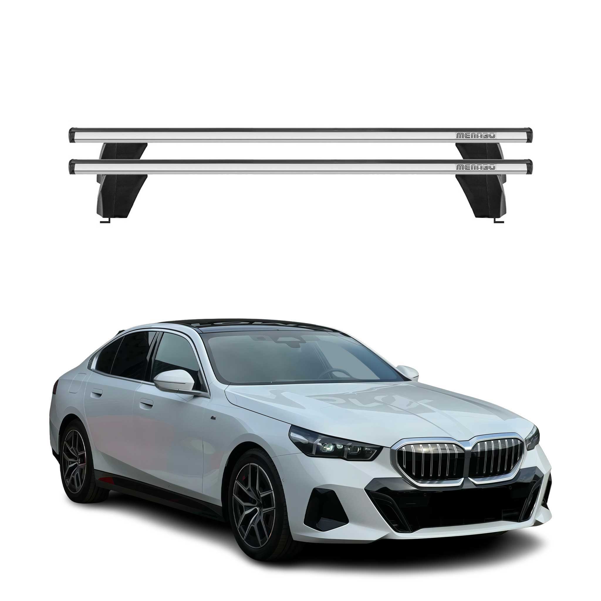 Menabo Dachträger Grundträger für BMW 5 G60 2024-2026 Alu Grau 2tlg