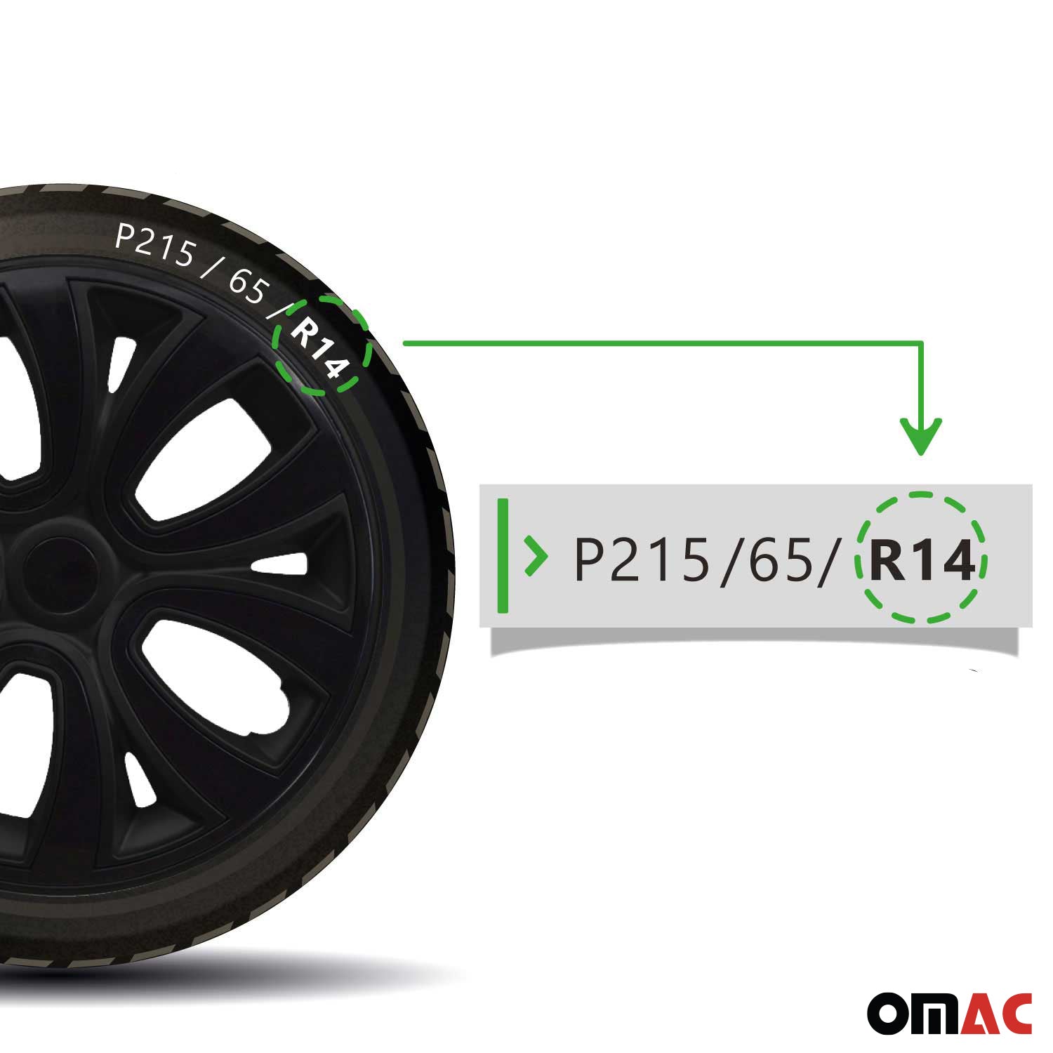 4x Radblenden Radzierblenden Radkappen für 14" Zoll Stahlfelgen Schwarz