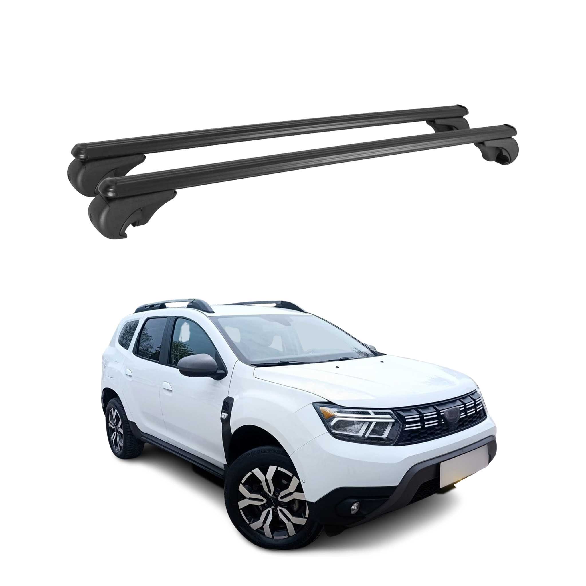 Dachträger Grundtäger für Dacia Duster mk3 2024-2026 75kg Aluminium Silber 2 tlg