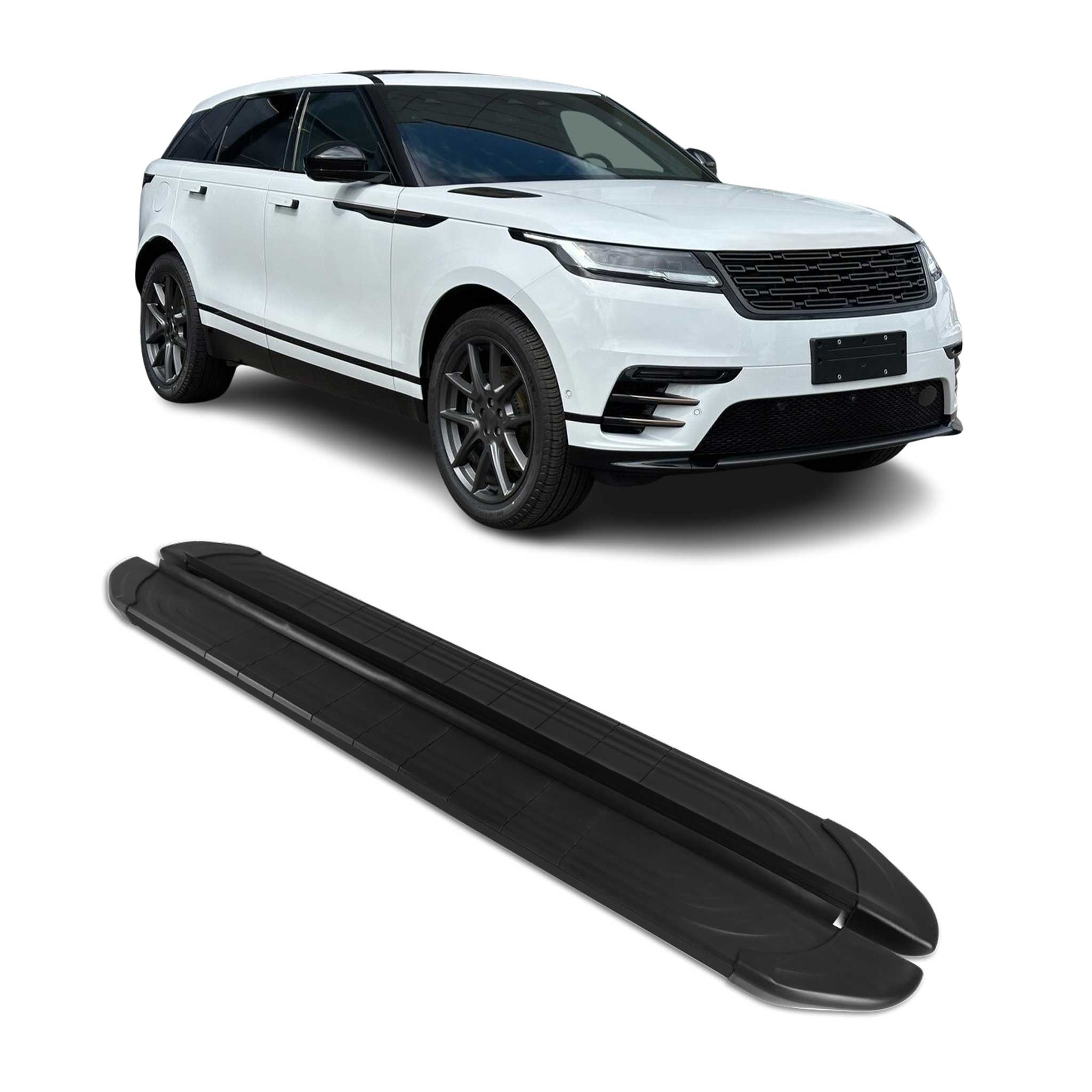 Seitenschweller Trittbretter für Range Rover Velar 2017-2026 Schwarz 2 tlg