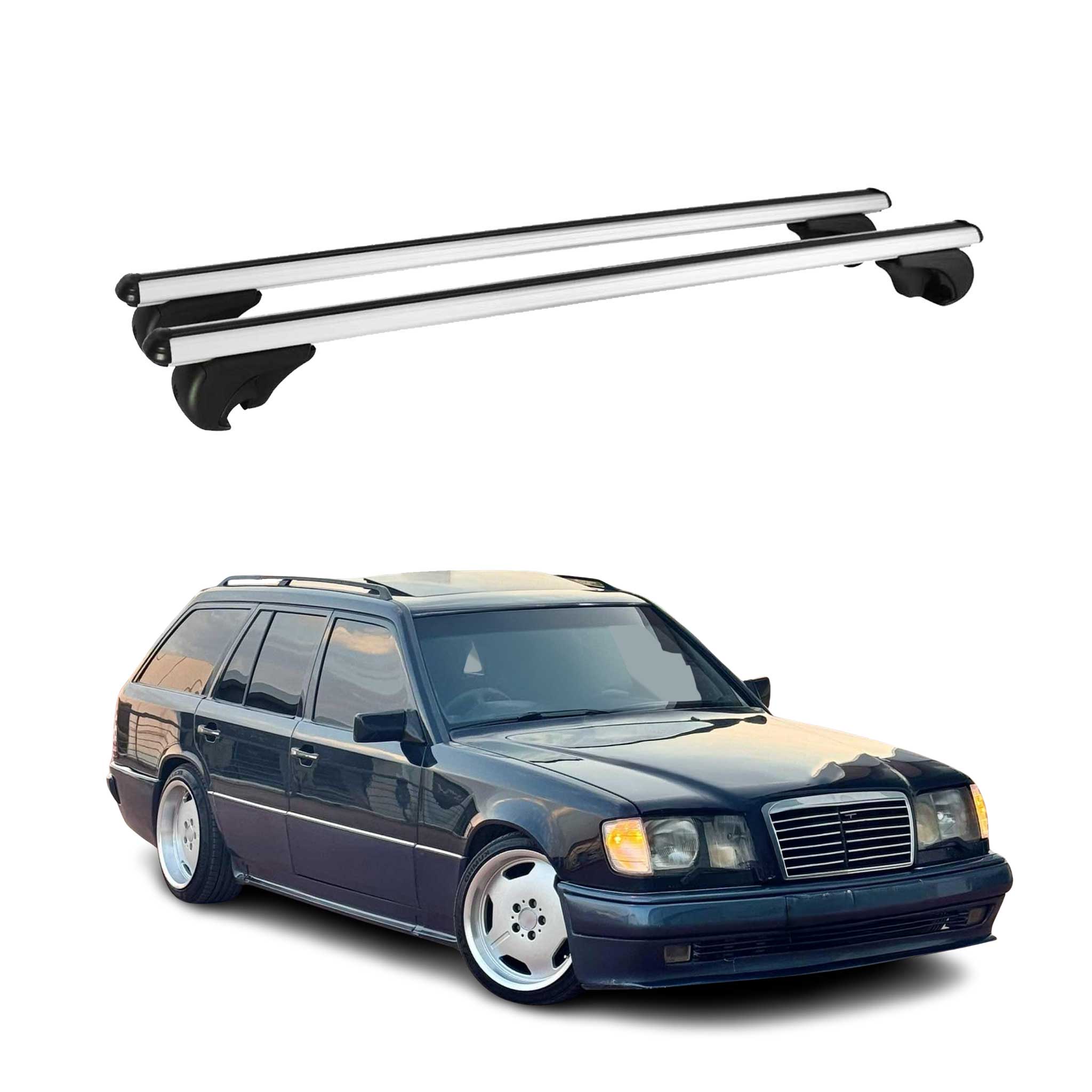 Dachträger für Mercedes E Klasse S124 T-Model 1985-1996 75kg Alu Silber 2x