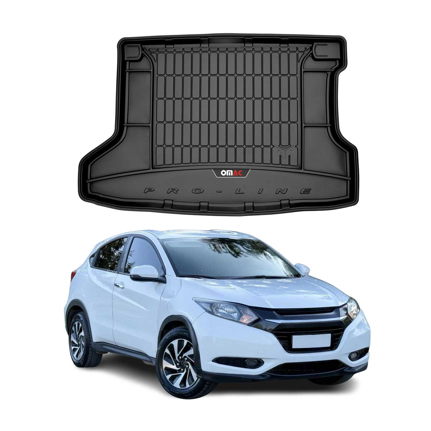 OMAC Gummi Kofferraumwanne für Honda HR-V 2015-2021 TPE Laderaumwanne Schwarz