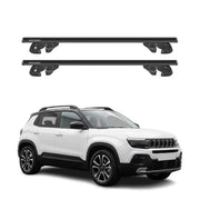Dachträger Grundtäger für Jeep Avenger 2023-2026 Aluminium 90kg TÜV Schwarz 2tlg